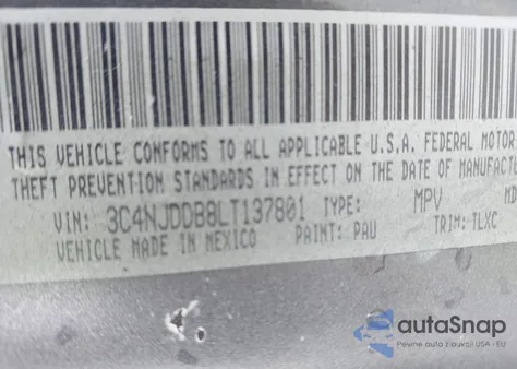 2020 Jeep Compass Trailhawk 4X4 из США, поврежденный, VIN 3C4NJDDB8LT137801